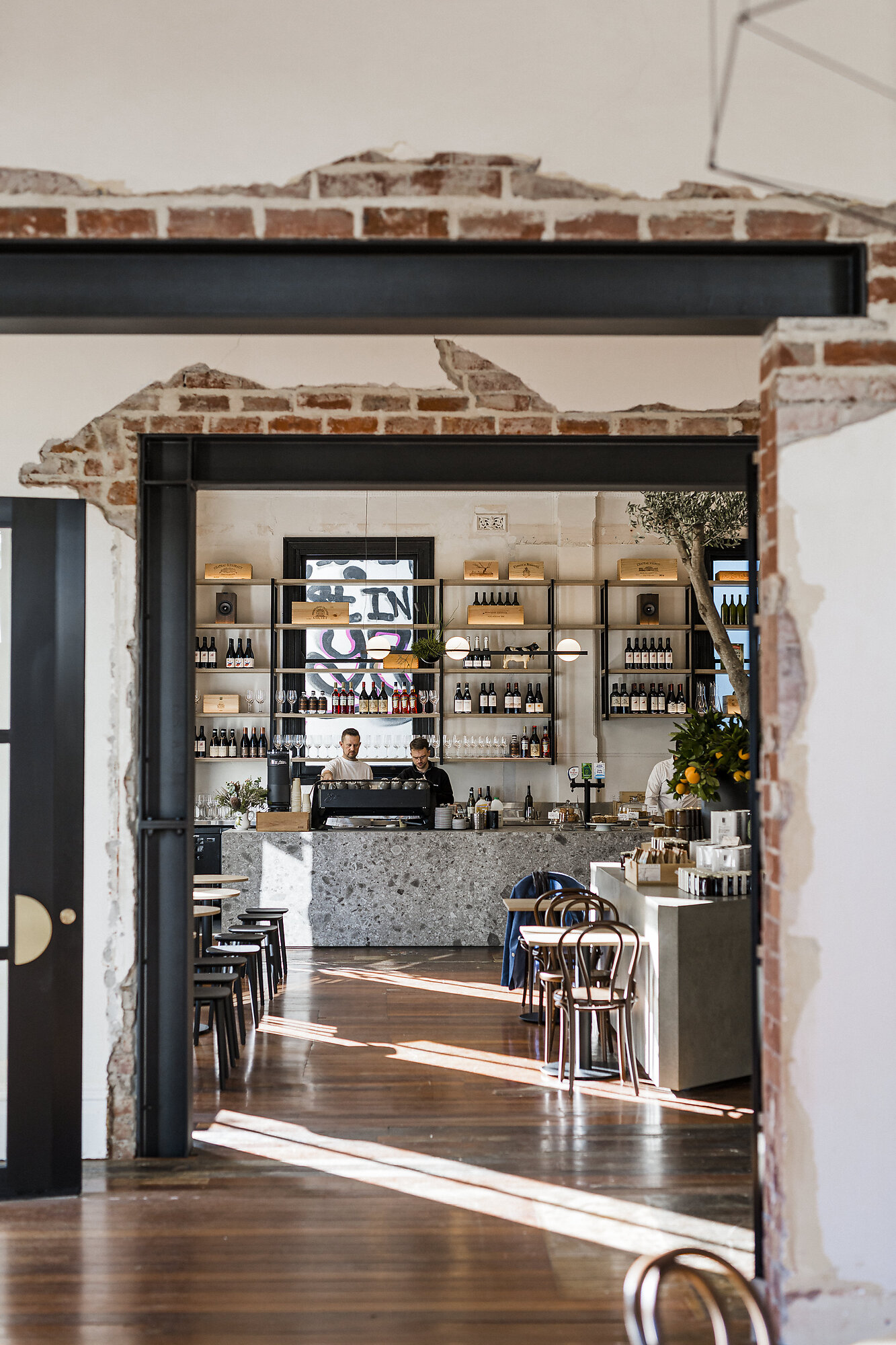 Interior photograph of Tom's Providore & Wine Bar by Ross Wallace Photography
